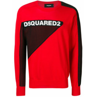 Dsquared2 logo mesh sweater - Vermelho