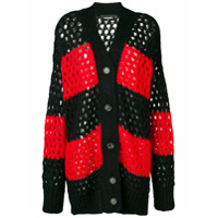 Dsquared2 long striped cardigan - Preto