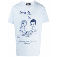 Dsquared2 Love Is print T-shirt - Azul