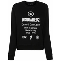 Dsquared2 Moletom com estampa de logo - Preto