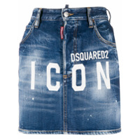 Dsquared2 Saia jeans com logo Icon - Azul