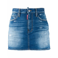 Dsquared2 Saia jeans destroyed - Azul