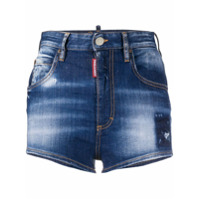Dsquared2 Short jeans cintura alta - Azul