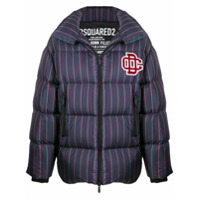 Dsquared2 striped padded coat - Azul