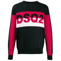 Dsquared2 Suéter com logo e recortes - Azul