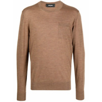 Dsquared2 Suéter de lã com logo - Marrom