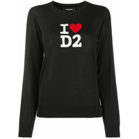 Dsquared2 Suéter I Love D2 de lã - Preto