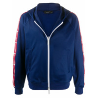 Dsquared2 taped hooded track jacket - Azul