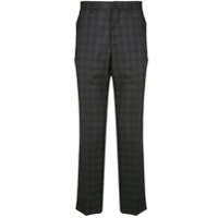 D'urban Calça com estampa xadrez - Cinza