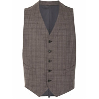 D'urban Colete com estampa xadrez - Marrom