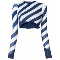 Duskii Blusa cropped Long Island - Azul