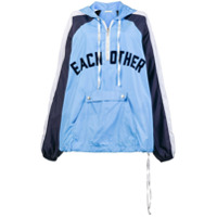 Each X Other front logo rain hoodie - Azul