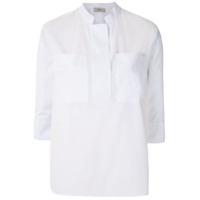 Egrey Camisa de tricoline com bolsos - Branco