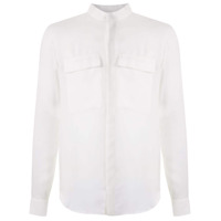 Egrey Camisa em cupro gola dupla - Branco