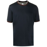 Eleventy Camiseta com gola contrastante - Azul