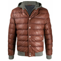 Eleventy quilted sheepskin jacket - Marrom