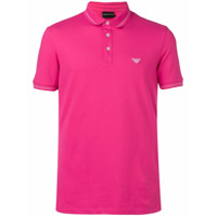 Emporio Armani Camisa polo com logo - Rosa