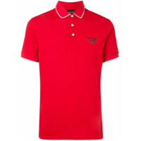 Emporio Armani Camisa polo com logo - Vermelho