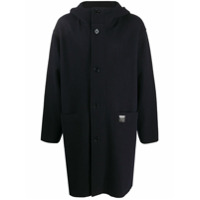 Emporio Armani hooded wool coat - Azul