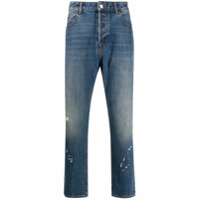 Emporio Armani paint splatter jeans - Azul