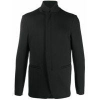 Emporio Armani textured zip-up blazer - Preto