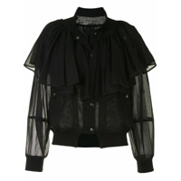 Enföld Jaqueta translúcida com babados - Preto
