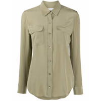 Equipment Camisa slim de seda - Verde