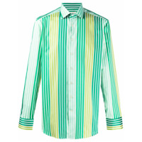Etro Camisa com estampa de listras - Verde