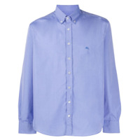 Etro Camisa com logo bordado - Azul
