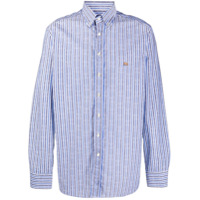 Etro Camisa de algodão com listras - Azul