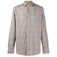 Etro Camisa xadrez com abotoamento - Marrom