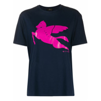 Etro Camiseta com estampa de logo - Azul