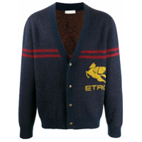 Etro Cardigan Pegaso com padronagem - Azul