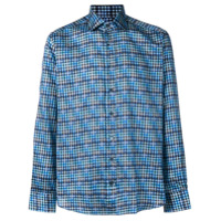 Etro checked regular-fit shirt - Azul