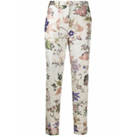 Etro floral jacquard cropped trousers - Neutro