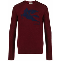Etro logo-jacquard sweater - Vermelho