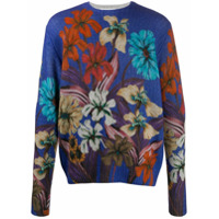 Etro Suéter de lã com estampa floral - Azul