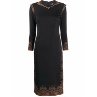 Etro Vestido com acabamento paisley - Preto