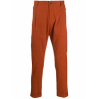Etro zip-pocket tapered trousers - Laranja