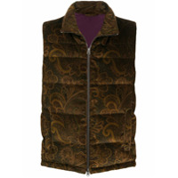 Etro zipped paisley gilet - Verde