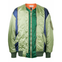 Facetasm panelled bomber jacket - Verde