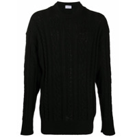 Family First cable knit sweater - Preto