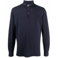 Fedeli Camisa polo mangas longas - Azul