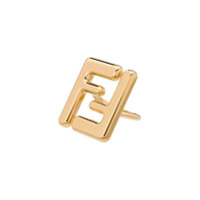 Fendi Anel dourado com logo FF