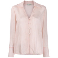 Fendi Camisa com textura - Rosa