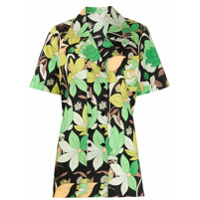 Fendi Camisa mangas curtas floral - Preto
