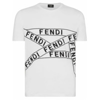 Fendi Camiseta com estampa de logo - Branco