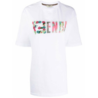 Fendi Camiseta com logo bordado FF - Branco