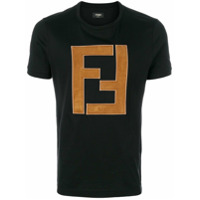 Fendi Camiseta com logo FF - F0QA1 BLACK