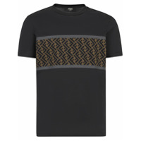 Fendi Camiseta perfurada com detalhe FF - Preto
